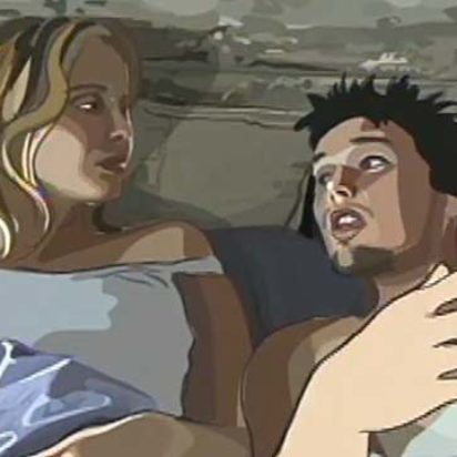 waking life scene with ethan hawke