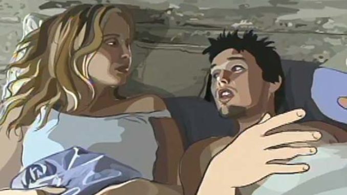 waking life scene with ethan hawke